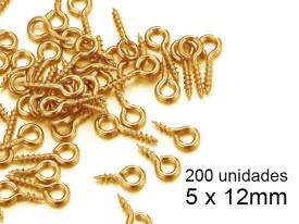 Pitones de Metal Color Dorado 12mm (1)